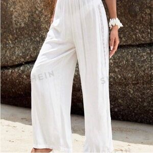 High waisted, sheer beach pants from SHEIN. Wide leg, flowy